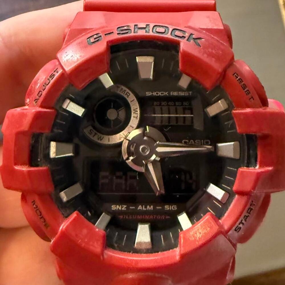 Red g shock watch